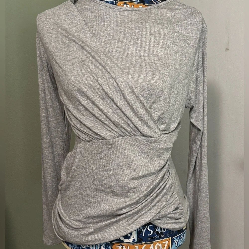 Lanston Long Sleeve Twist Front Top - Picture 2 of 5